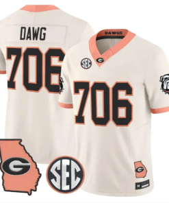 Dawg Jersey #706 Georgia Bulldogs 2026 The Big Peach Stitched by My Store NCAA Football Jerseys