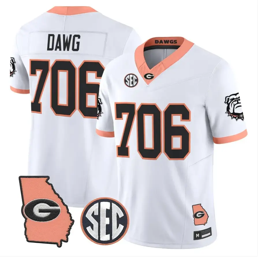 Dawg Jersey #706 Georgia Bulldogs 2026 The Big Peach Stitched by My Store NCAA Football Jerseys