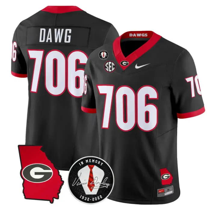 Dawg Jersey #706 Georgia Bulldogs 2026 Vince Dooley Stitched by My Store NCAA Football Jerseys