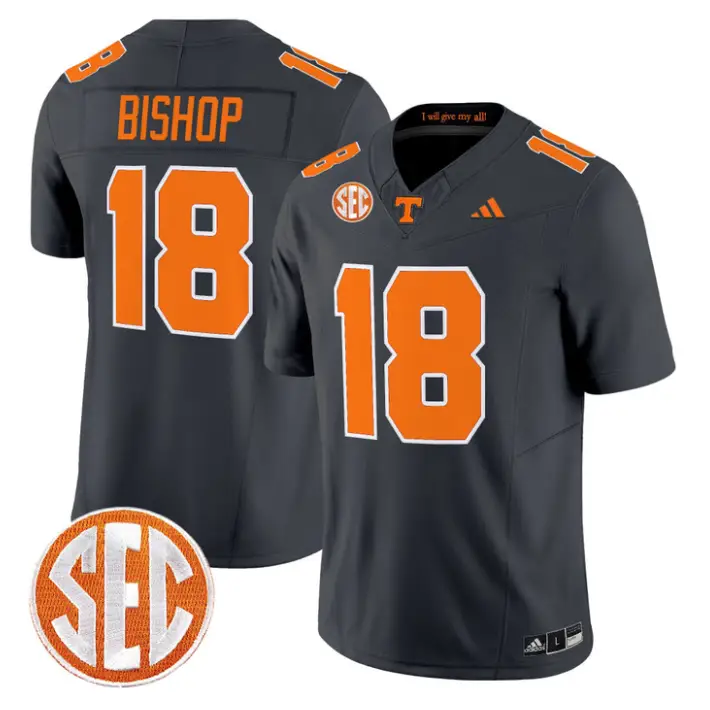 DeSean Bishop Jersey #18 Tennessee Vols 2026 Vapor Limited Stitched by My Store NCAA Football Jerseys