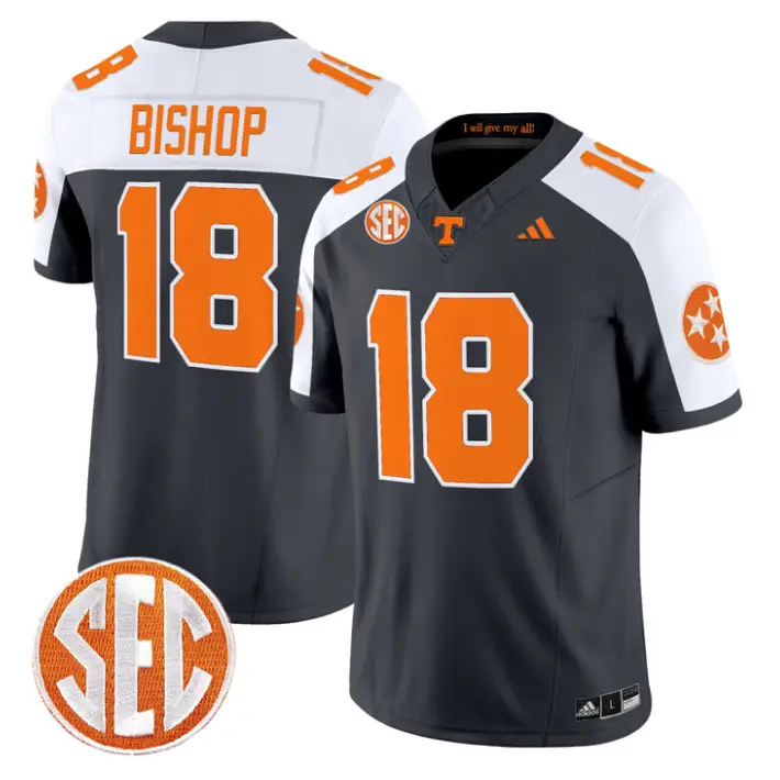 DeSean Bishop Jersey #18 Tennessee Vols 2026 Vapor Limited Stitched by My Store NCAA Football Jerseys