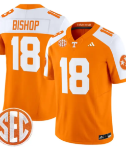 DeSean Bishop Jersey #18 Tennessee Vols 2026 Vapor Limited Stitched by My Store NCAA Football Jerseys