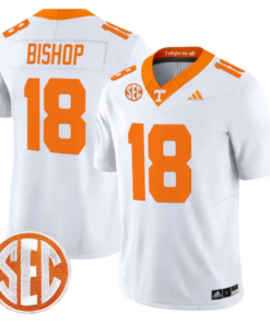 DeSean Bishop Jersey #18 Tennessee Vols 2026 Vapor Limited Stitched by My Store NCAA Football Jerseys