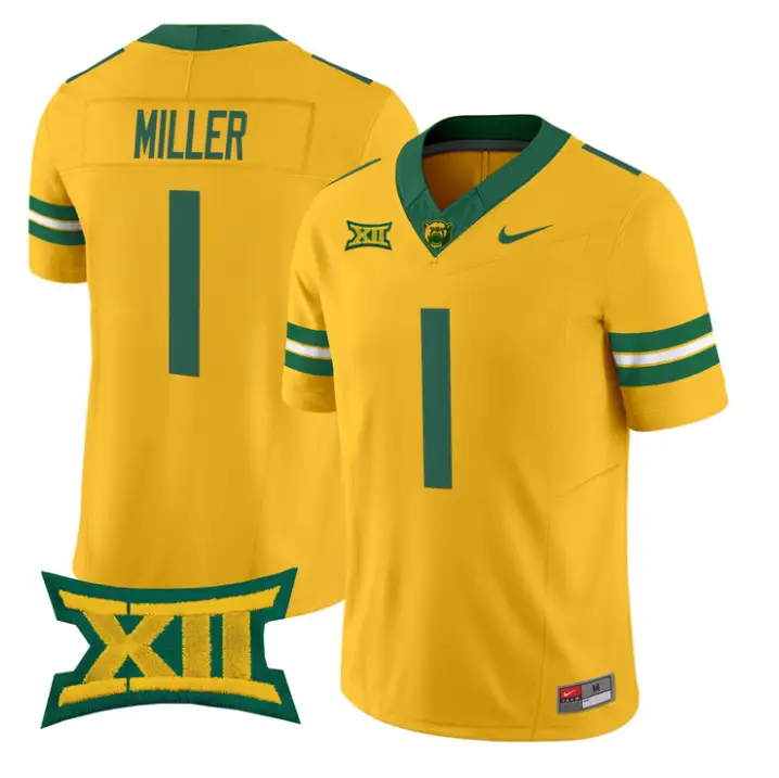 Dre'lon Miller Jersey #1 Baylor Bears 2026 Vapor Limited Stitched 3 Dre'lon Miller Jersey #1 Baylor Bears 2026 Vapor Limited Stitched by My Store NCAA Football Jerseys
