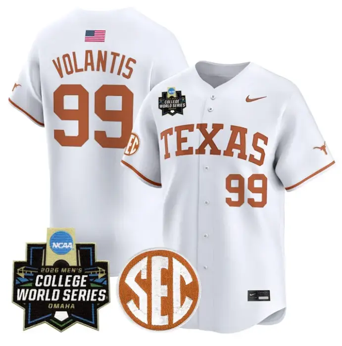 Dylan Volantis Jersey #99 Texas Longhorns 2026 World Series Stitched 4 Dylan Volantis Jersey #99 Texas Longhorns 2026 World Series Stitched by My Store