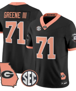 Earnest Greene III Jersey #71 Georgia Bulldogs 2026 The Big Peach Stitched by My Store NCAA Football Jerseys