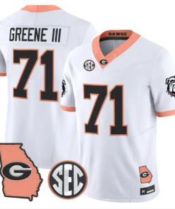 Earnest Greene III Jersey #71 Georgia Bulldogs 2026 The Big Peach Stitched by My Store NCAA Football Jerseys
