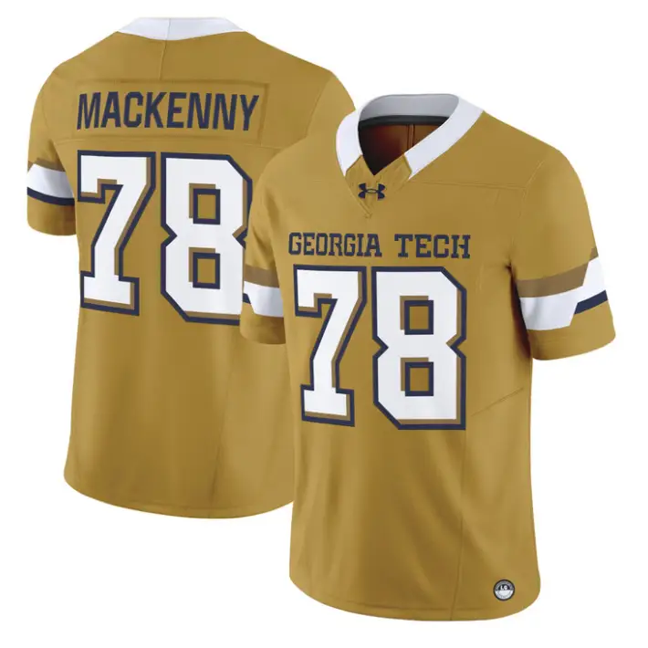 Ethan MacKenny Jersey #78 Georgia Tech Yellow Jackets 2026 Limited Stitched by My Store NCAA Football Jerseys