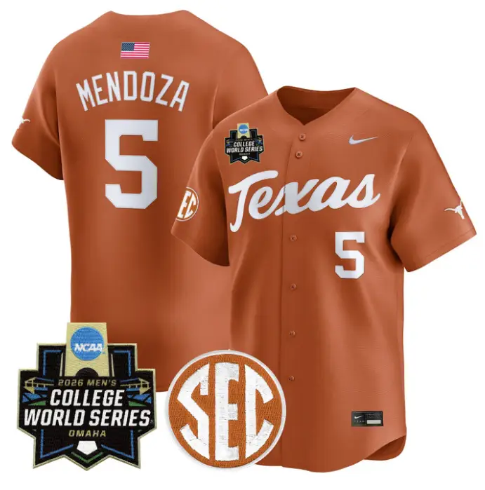 Ethan Mendoza Jersey #5 Texas Longhorns 2026 World Series Vapor Stitched 2 Ethan Mendoza Jersey #5 Texas Longhorns 2026 World Series Vapor Stitched by My Store