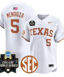 Ethan Mendoza Jersey #5 Texas Longhorns 2026 World Series Vapor Stitched 8 Ethan Mendoza Jersey #5 Texas Longhorns 2026 World Series Vapor Stitched by My Store