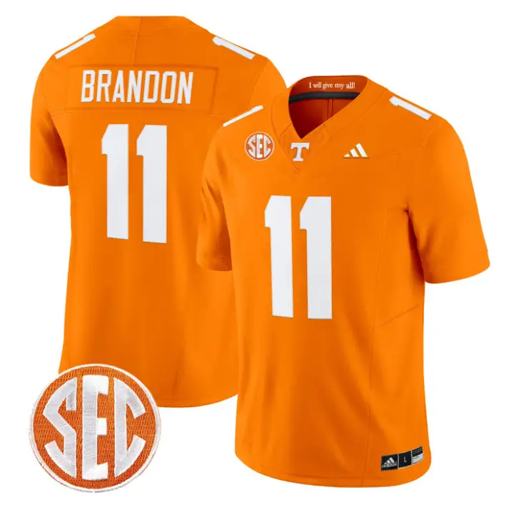 Faizon Brandon Jersey #11 Tennessee Vols 2026 Vapor Limited Stitched by My Store NCAA Football Jerseys