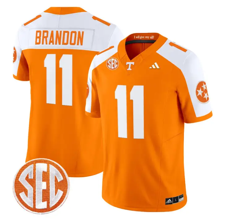 Faizon Brandon Jersey #11 Tennessee Vols 2026 Vapor Limited Stitched by My Store NCAA Football Jerseys