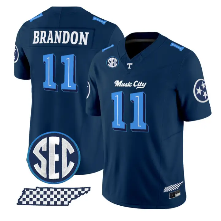 Faizon Brandon Jersey #11 Tennessee Vols Music City Edition Stitched by My Store NCAA Football Jerseys