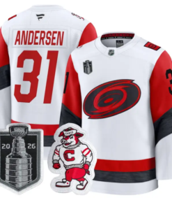Frederik Andersen Jersey #31 Carolina Hurricanes 2026 Stanley Cup Stitched by Hockey David