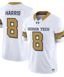 Gavin Harris Jersey #8 Georgia Tech Yellow Jackets 2026 Limited Stitched by My Store NCAA Football Jerseys