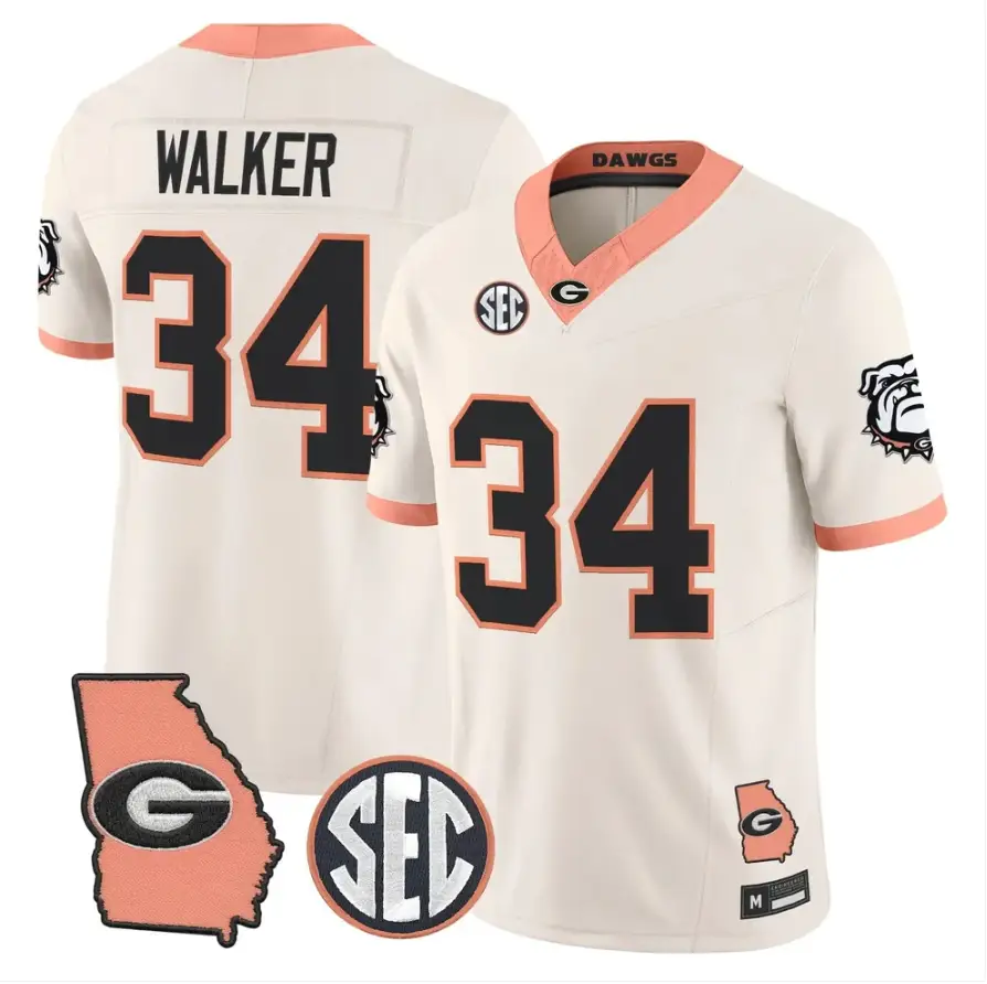 Herschel Walker Jersey #34 Georgia Bulldogs 2026 The Big Peach Stitched 2 Herschel Walker Jersey #34 Georgia Bulldogs 2026 The Big Peach Stitched by My Store NCAA Football Jerseys