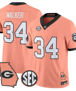 Herschel Walker Jersey #34 Georgia Bulldogs 2026 The Big Peach Stitched 7 Herschel Walker Jersey #34 Georgia Bulldogs 2026 The Big Peach Stitched by My Store NCAA Football Jerseys