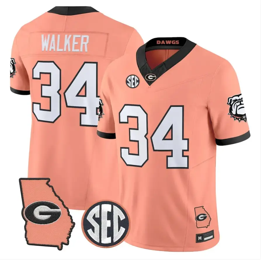 Herschel Walker Jersey #34 Georgia Bulldogs 2026 The Big Peach Stitched 3 Herschel Walker Jersey #34 Georgia Bulldogs 2026 The Big Peach Stitched by My Store NCAA Football Jerseys