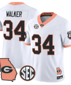 Herschel Walker Jersey #34 Georgia Bulldogs 2026 The Big Peach Stitched 8 Herschel Walker Jersey #34 Georgia Bulldogs 2026 The Big Peach Stitched by My Store NCAA Football Jerseys
