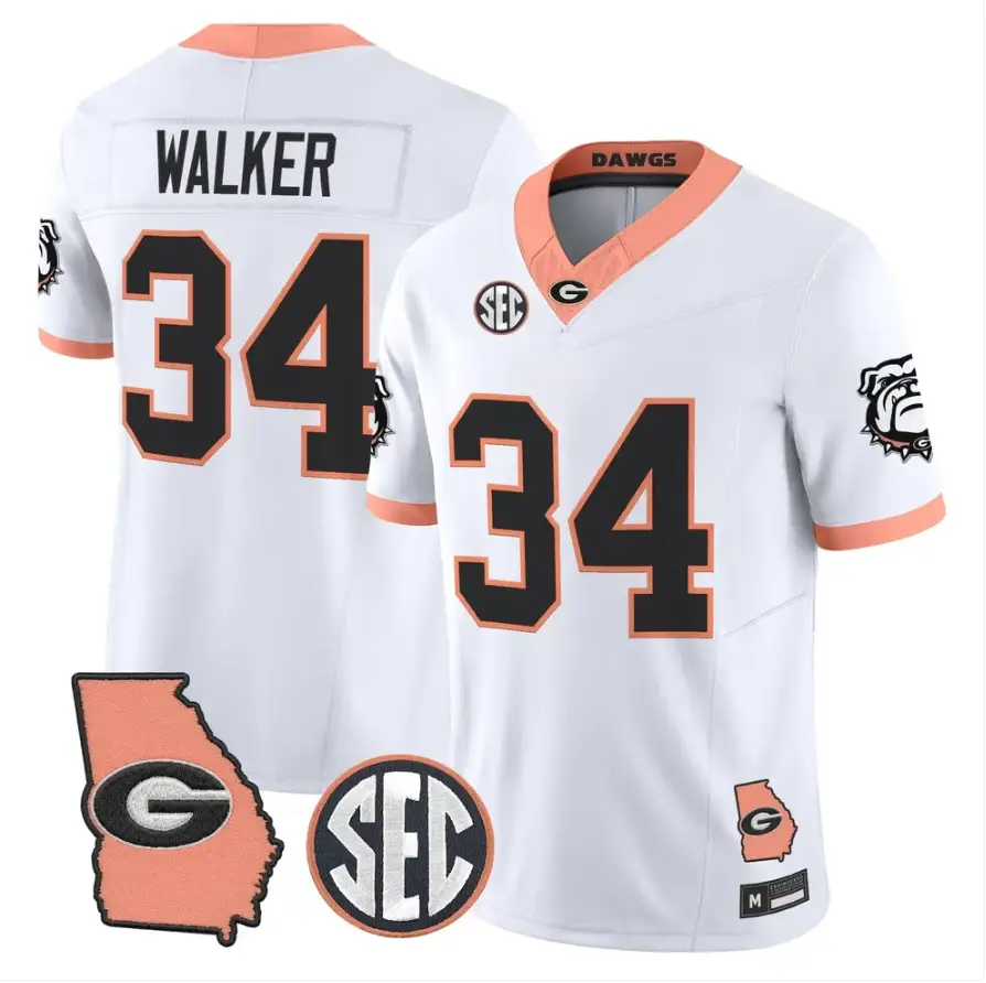 Herschel Walker Jersey #34 Georgia Bulldogs 2026 The Big Peach Stitched 4 Herschel Walker Jersey #34 Georgia Bulldogs 2026 The Big Peach Stitched by My Store NCAA Football Jerseys