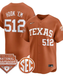 Hook 'Em Jersey #512 Texas 2026 Back-To-Back World SeriesChampions by My Store