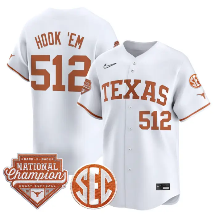 Hook 'Em Jersey #512 Texas 2026 Back-To-Back World SeriesChampions by My Store