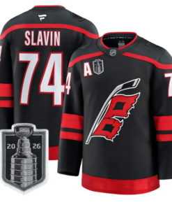 Jaccob Slavin Jersey #74 Carolina Hurricanes 2026 Stanley Cup Patch Stitched by Hockey David