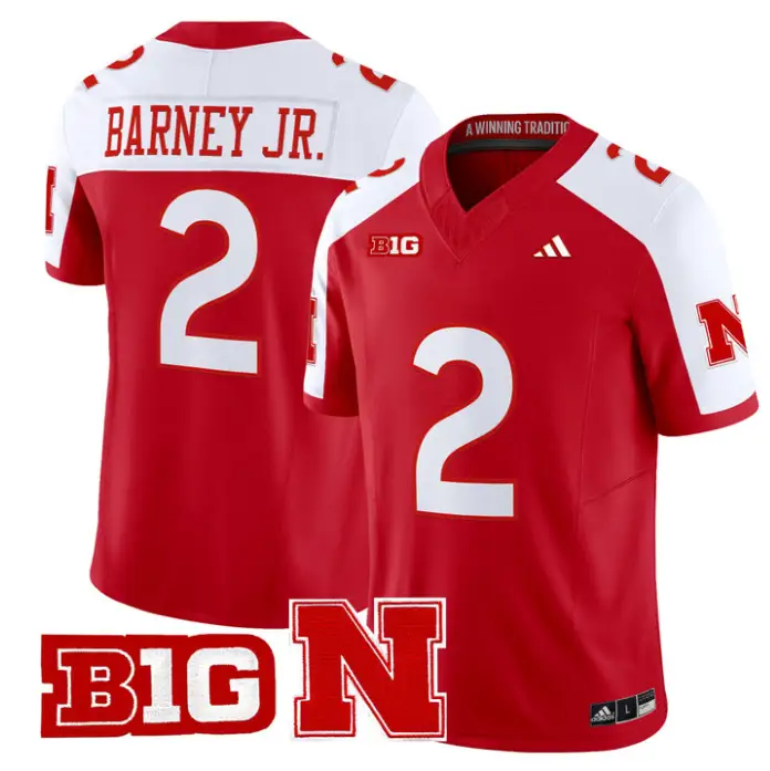 Jacory Barney Jr Jersey #2 Nebraska Cornhuskers 2026 Vapor Stitched 3 Jacory Barney Jr Jersey #2 Nebraska Cornhuskers 2026 Vapor Stitched by My Store NCAA Football Jerseys
