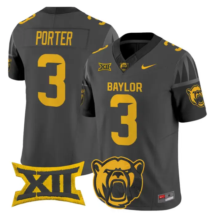 Jadon Porter Jersey #3 Baylor Bears 2026 Vapor Limited Stitched by My Store NCAA Football Jerseys