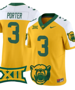 Jadon Porter Jersey #3 Baylor Bears 2026 Vapor Limited Stitched by My Store NCAA Football Jerseys