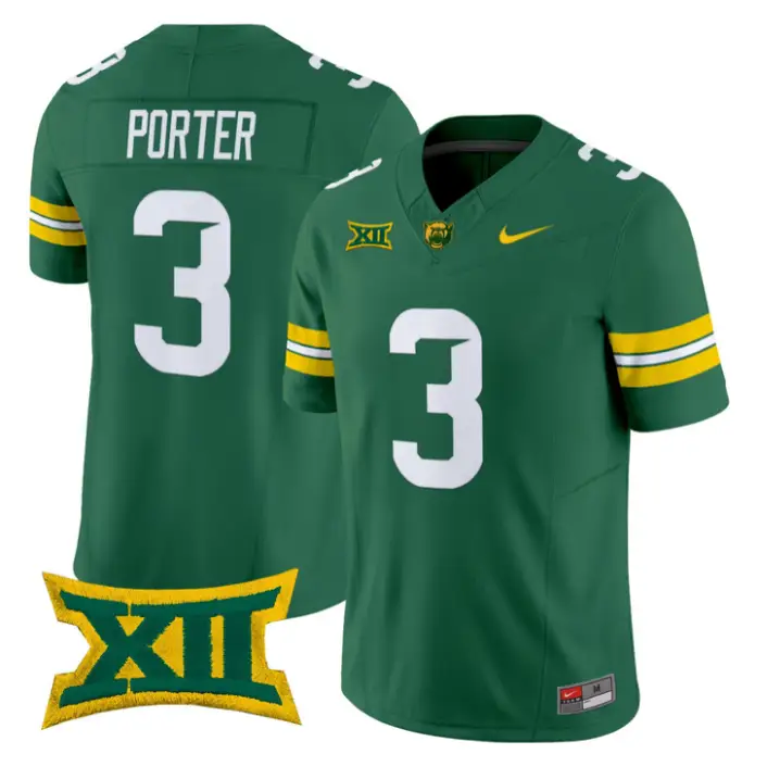 Jadon Porter Jersey #3 Baylor Bears 2026 Vapor Limited Stitched by My Store NCAA Football Jerseys