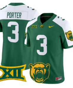 Jadon Porter Jersey #3 Baylor Bears 2026 Vapor Limited Stitched by My Store NCAA Football Jerseys
