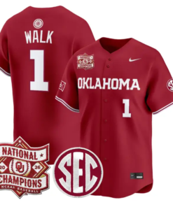 Jason Walk Jersey #1 Oklahoma 2026 National Champions Patch Stitched by My Store