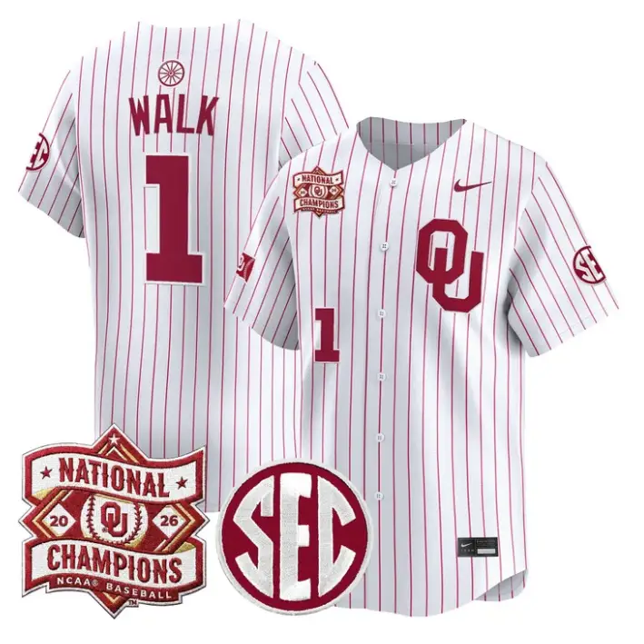 Jason Walk Jersey #1 Oklahoma 2026 National Champions Patch Stitched 4 Jason Walk Jersey #1 Oklahoma 2026 National Champions Patch Stitched by My Store