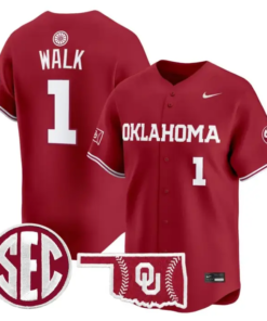 Jason Walk Jersey #1 Oklahoma Sooners Baseball 2026 Vapor Stitched by My Store