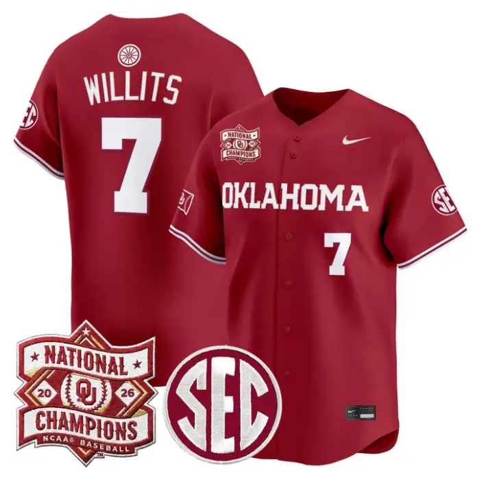 Jaxon Willits Jersey #7 Oklahoma 2026 National Champions Patch Stitched 1 Jaxon Willits Jersey #7 Oklahoma 2026 National Champions Patch Stitched by My Store