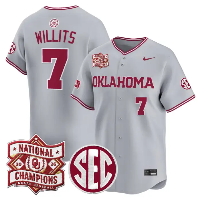 Jaxon Willits Jersey #7 Oklahoma 2026 National Champions Patch Stitched 2 Jaxon Willits Jersey #7 Oklahoma 2026 National Champions Patch Stitched by My Store
