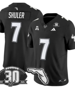 Jhalyn Shuler Jersey #7 South Florida Bulls 30th Patch Limited Stitched by My Store NCAA Football Jerseys
