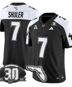 Jhalyn Shuler Jersey #7 South Florida Bulls 30th Patch Limited Stitched by My Store NCAA Football Jerseys