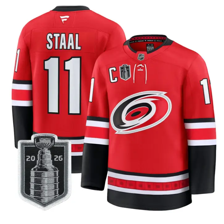Jordan Staal Jersey #11 Carolina Hurricanes 2026 Stanley Cup Patch Stitched by Hockey David