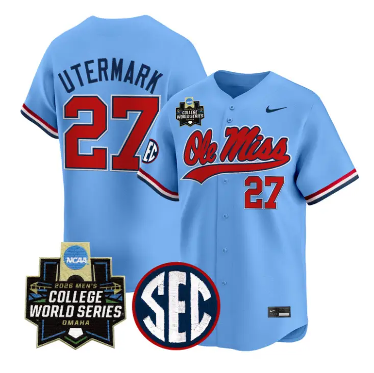 Judd Utermark Jersey #27 Ole Miss 2026 World Series Vapor Stitched 1 Judd Utermark Jersey #27 Ole Miss 2026 World Series Vapor Stitched by My Store