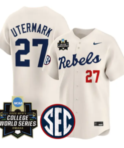 Judd Utermark Jersey #27 Ole Miss 2026 World Series Vapor Stitched by My Store