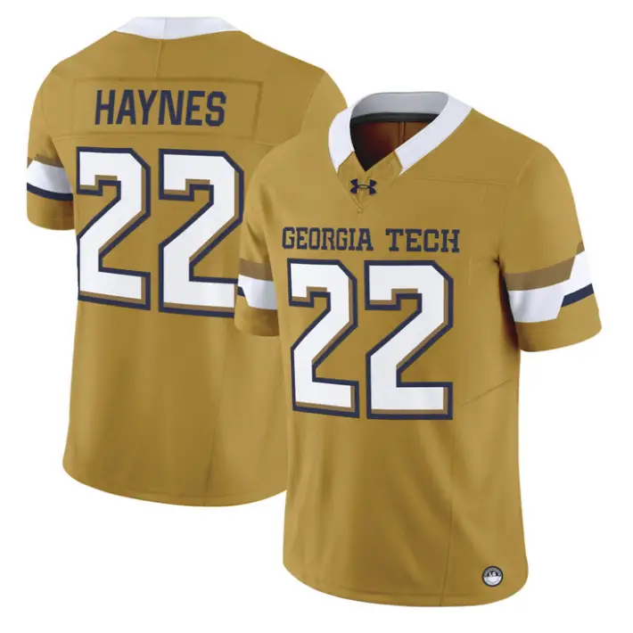 Justice Haynes Jersey #22 Georgia Tech Yellow Jackets 2026 Limited Stitched 1 Justice Haynes Jersey #22 Georgia Tech Yellow Jackets 2026 Limited Stitched by My Store NCAA Football Jerseys