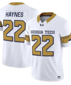 Justice Haynes Jersey #22 Georgia Tech Yellow Jackets 2026 Limited Stitched by My Store NCAA Football Jerseys