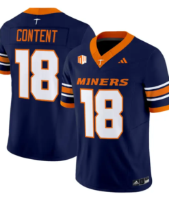 Justin Content Jersey #18 UTEP Miners 2016 Vapor Limited Stitched by My Store NCAA Football Jerseys
