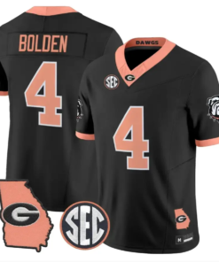 KJ Bolden Jersey #4 Georgia Bulldogs 2026 The Big Peach Stitched by My Store NCAA Football Jerseys