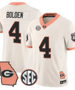 KJ Bolden Jersey #4 Georgia Bulldogs 2026 The Big Peach Stitched by My Store NCAA Football Jerseys