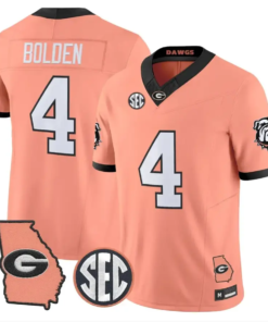 KJ Bolden Jersey #4 Georgia Bulldogs 2026 The Big Peach Stitched by My Store NCAA Football Jerseys