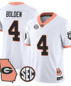 KJ Bolden Jersey #4 Georgia Bulldogs 2026 The Big Peach Stitched by My Store NCAA Football Jerseys