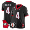 KJ_Bolden_Jersey_4_Georgia_Bulldogs_2026_Vince_Dooley_Patch_Stitched_Black - Daily Sport Fan KJ Bolden Jersey #4 Georgia Bulldogs 2026 Vince Dooley Patch Stitched by My Store NCAA Football Jerseys